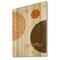 Designart - Abstract Minimal Sun and Moon In Earth Tones III - Modern Print on Natural Pine Wood